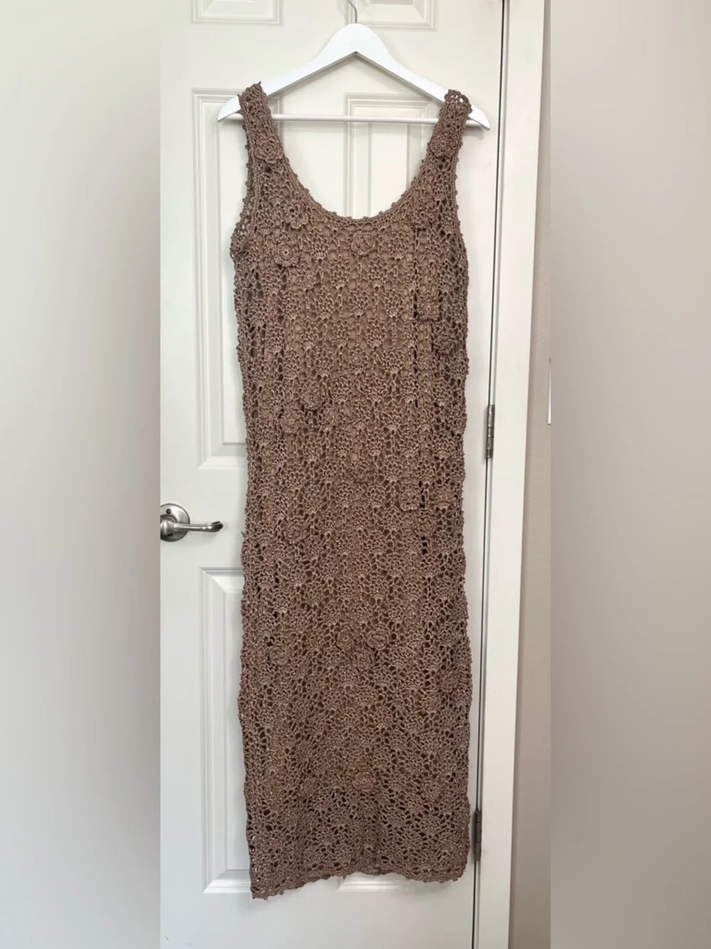 zara knit midi dress with beads Zara Crochet Knit Midi Dress NWT